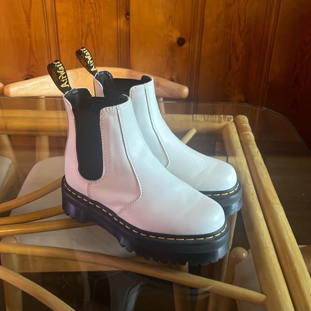Dr Martens 2976 White Platforms